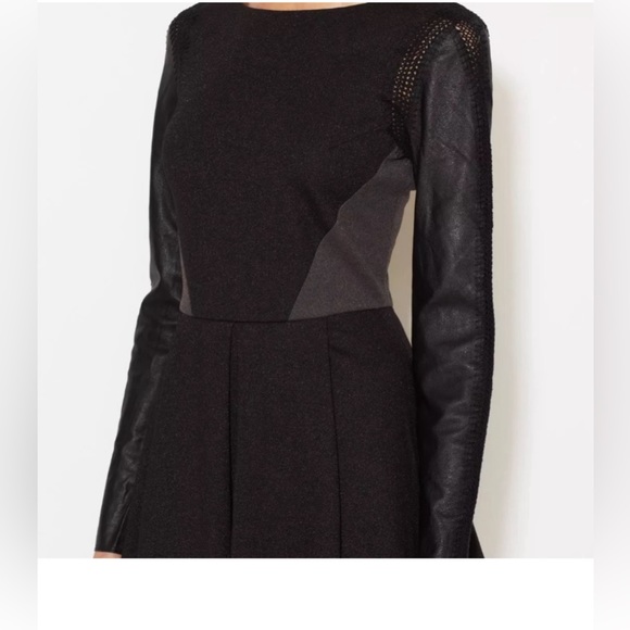 Stella & Jamie Rio leather and lace mini dress size large brand new - Picture 4 of 7